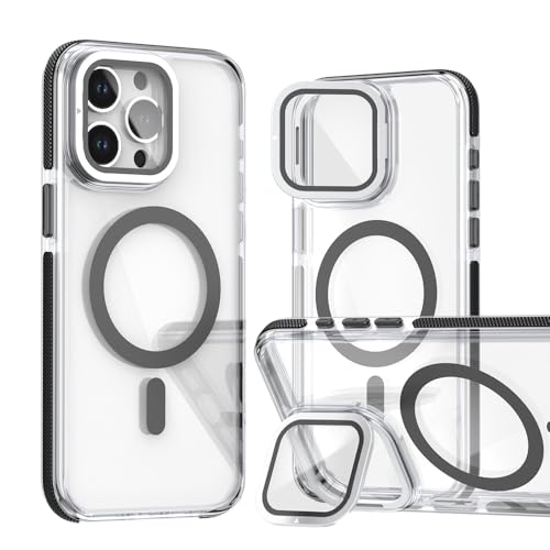 Rdyi6ba8 Schutzhülle für iPhone 15 Pro Hülle Magnetisch, Hybrid Case mit klappbaren Kameraschutz Dünn Magnetische Stoßfeste Handyhülle Schutzhülle für iPhone 15 Pro(Schwarz) von Rdyi6ba8