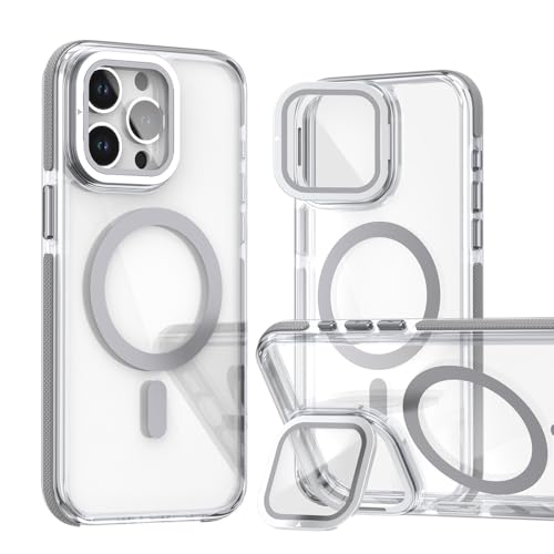 Rdyi6ba8 Schutzhülle für iPhone 15 Pro Max Hülle Magnetisch, Hybrid Case mit klappbaren Kameraschutz Dünn Magnetische Stoßfeste Handyhülle Schutzhülle für iPhone 15 Pro Max(Grau) von Rdyi6ba8
