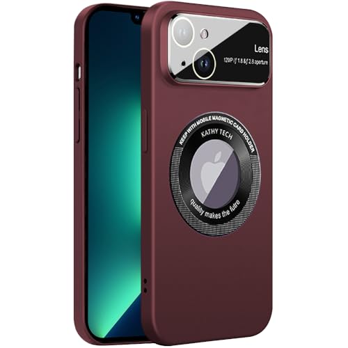 Rdyi6ba8 kompatibel mit iPhone 14 Matt Hülle,Kamera Vollständiger Schutz Handyhülle kompatibel kabelloses Laden Ultra Dünn Matte PC Case für iPhone 14 - Rot von Rdyi6ba8