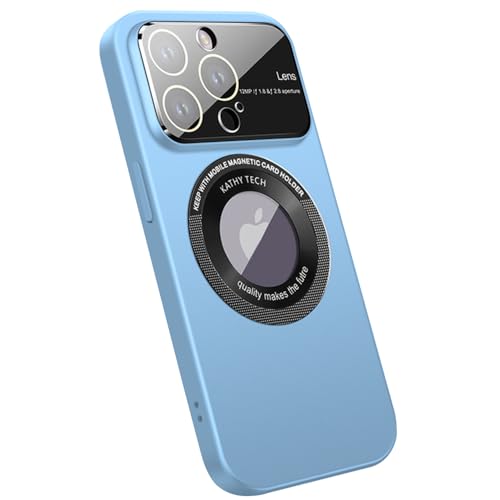 Rdyi6ba8 kompatibel mit iPhone 15 Pro Matt Hülle,Kamera Vollständiger Schutz Handyhülle kompatibel kabelloses Laden Ultra Dünn Matte PC Case für iPhone 15 Pro - Blau von Rdyi6ba8