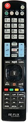 Re-Flix Ersatzfernbedienung AKB72914021 passend für LG TV 22LE450U von Re-Flix