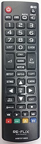Re-Flix Ersatzfernbedienung AKB73715603 passend für LG TV 60LN6300 Re-Flix Ersatzfernbedienung AKB73715603 passend für LG TV 60LN6300 von Re-Flix