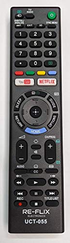 Re-Flix Ersatzfernbedienung UCT-055 passend für Sony TV KDL-55W808C Re-Flix Ersatzfernbedienung UCT-055 passend für Sony TV KDL-55W808C von Re-Flix