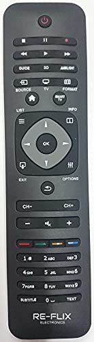 Re-Flix Ersatzfernbedienung YKF314-001 geeignet für Philips TV 47PFL6067 Re-Flix Ersatzfernbedienung YKF314-001 geeignet für Philips TV 47PFL6067 von Re-Flix