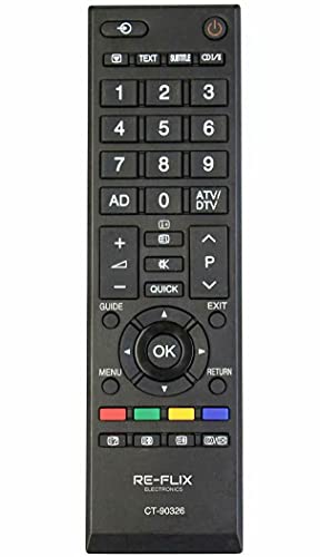 Re-Flix Fernbedienung CT-90326 / RM-L890+ passend für Toshiba TV 37AV-Seri Re-Flix Fernbedienung CT-90326 / RM-L890+ passend für Toshiba TV 37AV-Seri von Re-Flix
