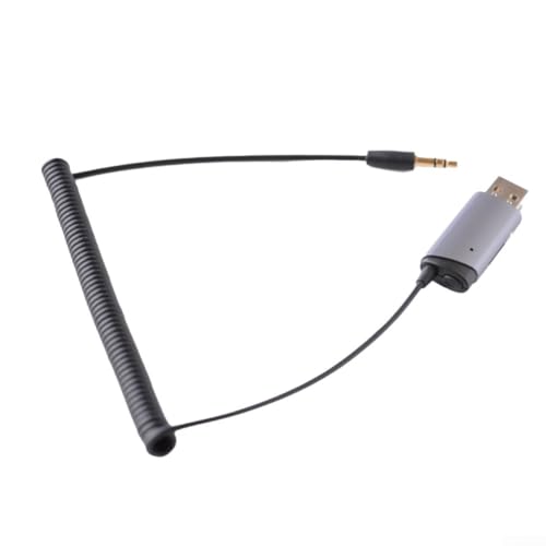 Auto USB Wireless Adapter, Blue-tooth Aux Adapter, Aux BT 5.3 Receiver USB Audio Adapter mit 3,5 mm Mikrofon, Auto BT Stereo Musik Adapter Auto USB Wireless Adapter, Blue-tooth Aux Adapter, Aux BT 5.3 Receiver USB Audio Adapter mit 3,5 mm Mikrofon, Auto BT Stereo Musik Adapter von ReachMall