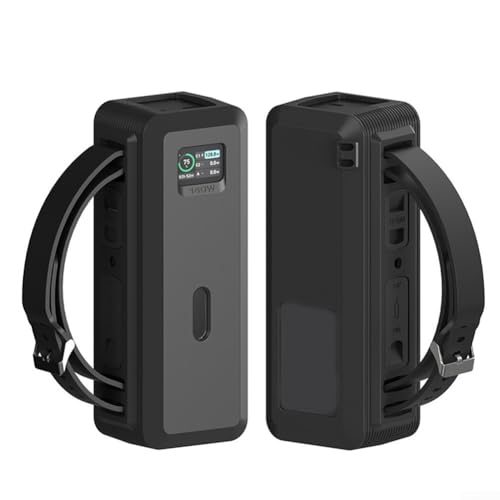 Powerbank-Silikonhülle für Anker 737, tragbares Ladegerät, Silikonhülle mit Tragegriff, kratzfester Fallschutz (schwarz) von ReachMall