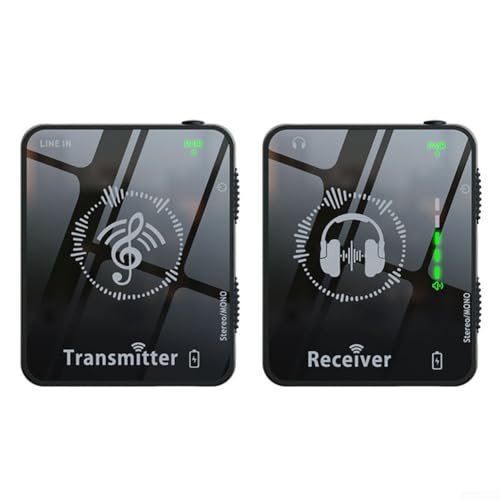 ReachMall Kabelloses In-Ear-Monitorsystem, kabelloser Kopfhörer-Monitor, Übertragungs- und Empfängersystem, 24 Bit/48 kHz verlustfreie Überwachungs-Kopfhörer (1 Set) von ReachMall