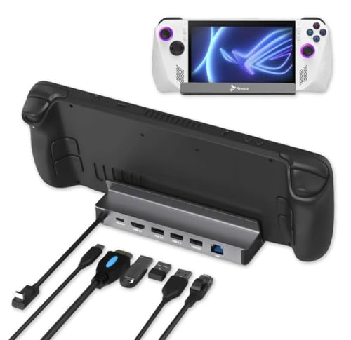 Reagle 6-in-1 Docking Station für Steam Deck und Asus ROG Ally – USB-C HUB mit HDMI 2.0 4K@60Hz, Schnelles PD 100W Laden, 3X USB 3.0 Ports, Gigabit-LAN 1000 Mb/s, Kompatibel mit MacBook Air/Pro von Reagle