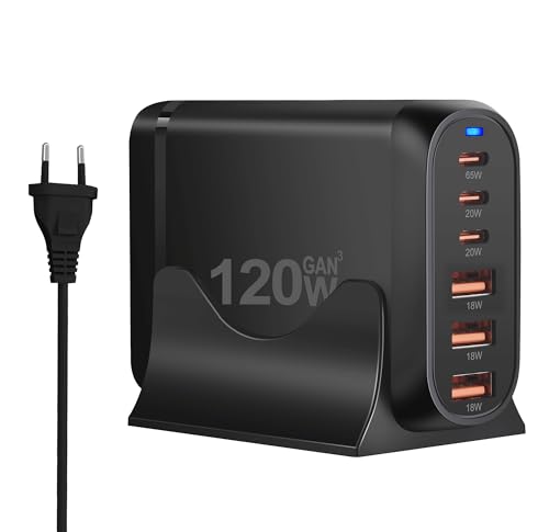 Reagle GaN 120W USB-C & USB-A Ladegerät – 6-in-1 Schnellladegerät für Laptop, iPhone, MacBook, Tablet – Power Delivery 65W, Quick Charge 3.0, Multiport Ladeadapter mit Sicherheitsfunktionen Reagle GaN 120W USB-C & USB-A Ladegerät – 6-in-1 Schnellladegerät für Laptop, iPhone, MacBook, Tablet – Power Delivery 65W, Quick Charge 3.0, Multiport Ladeadapter mit Sicherheitsfunktionen von Reagle