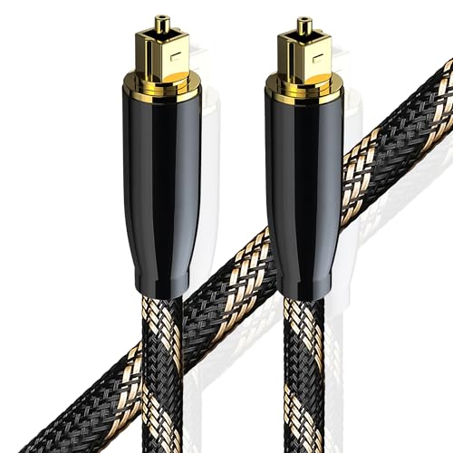 Reagle Toslink Digital Audio Kabel - Hochwertiger Optischer S/PDIF Lichtwellenleiter, 24K Vergoldete Anschlüsse, Nylonummantelung - Dolby Digital, DTS-HD, 5.1/7.1 Surround Sound Unterstützung 10m Reagle Toslink Digital Audio Kabel - Hochwertiger Optischer S/PDIF Lichtwellenleiter, 24K Vergoldete Anschlüsse, Nylonummantelung - Dolby Digital, DTS-HD, 5.1/7.1 Surround Sound Unterstützung 10m von Reagle