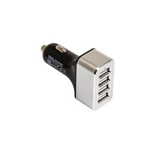 RealPower 4-Port USB car charger - Netzteil - Pkw - 2400 mA - 4 Ausgabeanschlussstellen (USB (nur Strom)) (176636) von RealPower