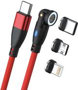 RealPower Magnetic cable 100 Watt,1m,rot mit Adaptern (439625) von RealPower