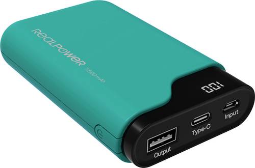 RealPower PB-7500C Powerbank 7500 mAh Li-Ion Grün von RealPower