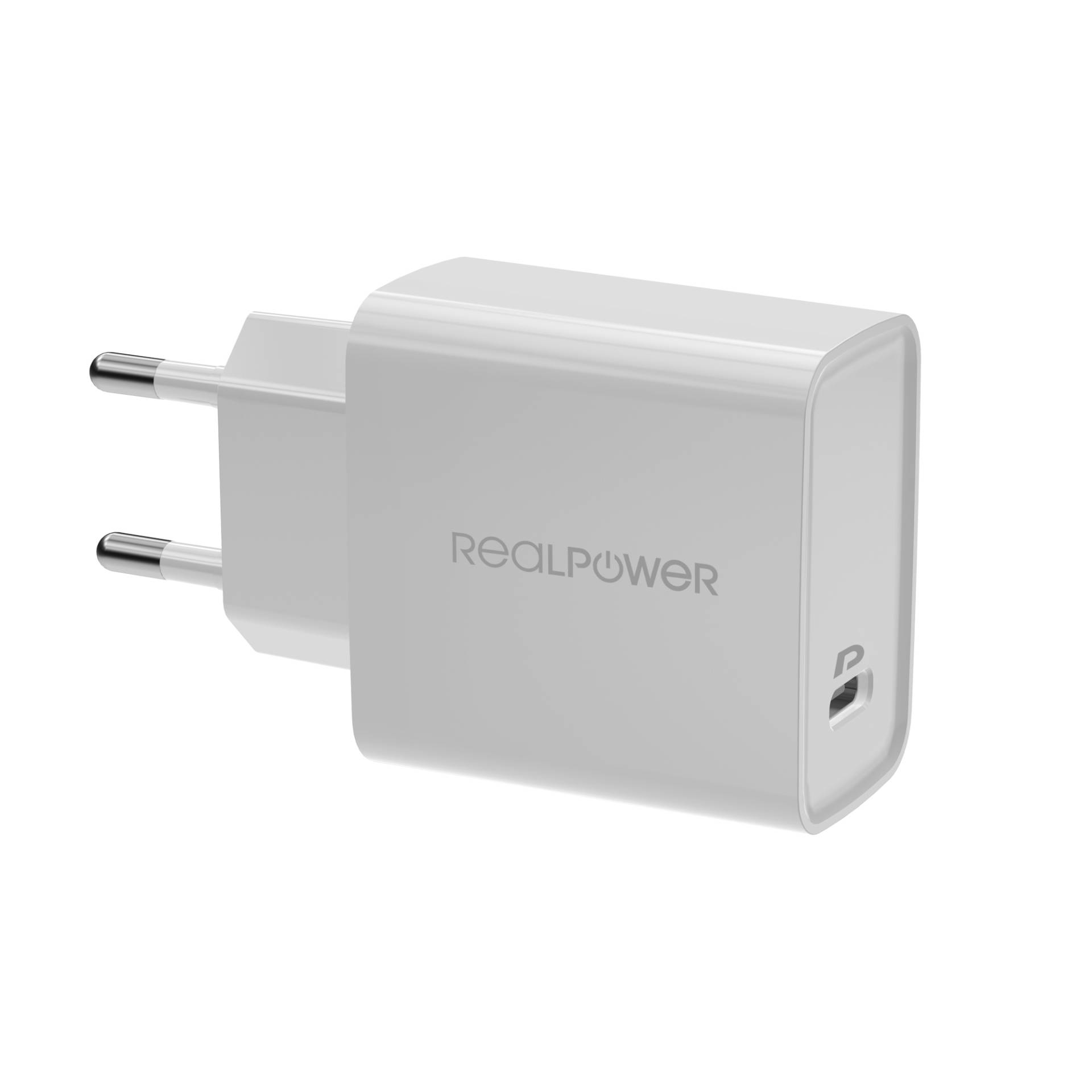 Realpower PC-MagSet 20 Watt USB C PD Ladegerät mit kabellosem magnetischen Ladepad von RealPower