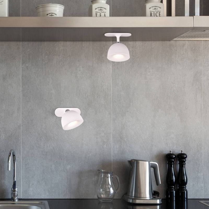 LED-Akku-Tischlampe Maxima, weiß, Höhe 41 cm, Kunststoff von Reality Leuchten