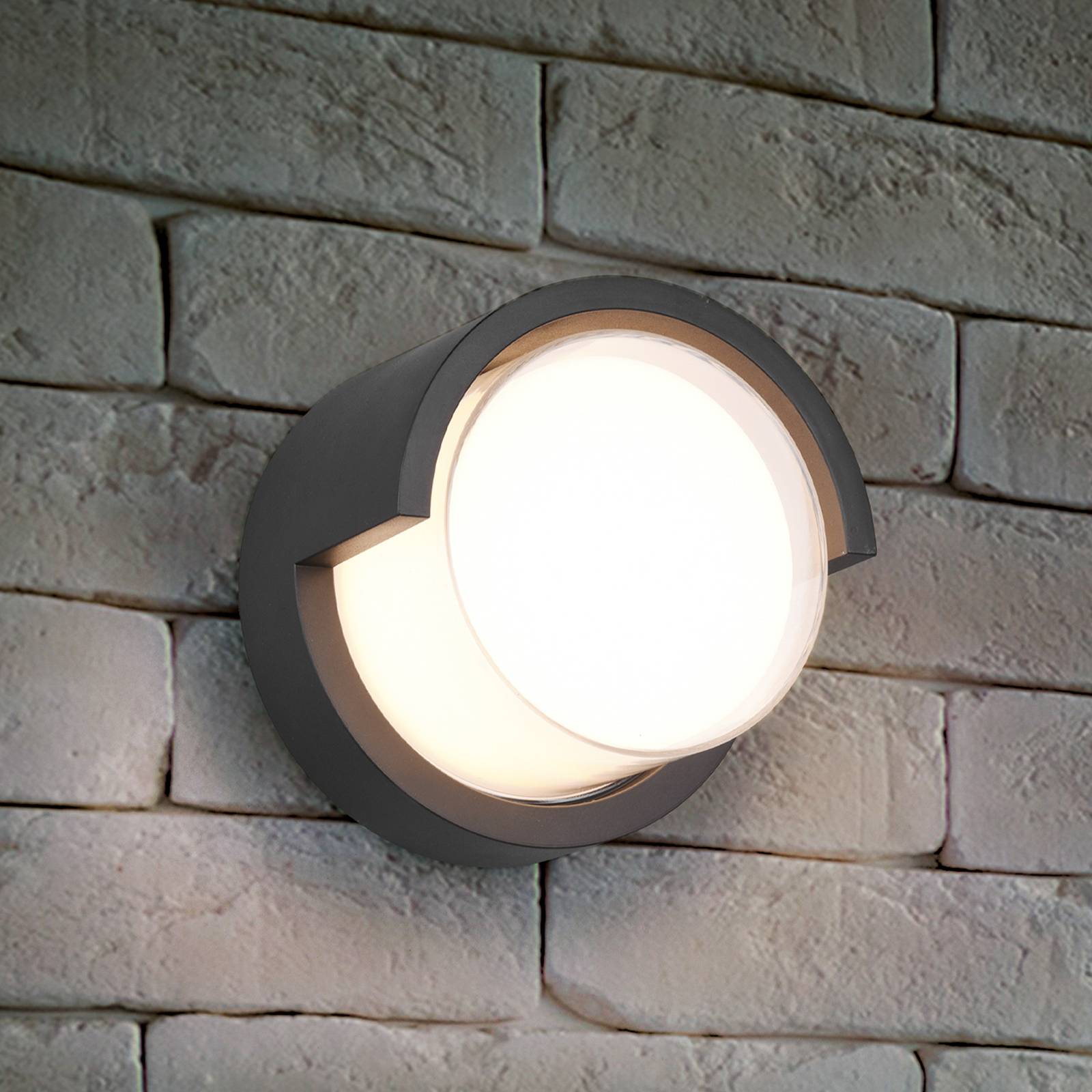 LED-Außenwandleuchte Puno, IP54, rund LED-Außenwandleuchte Puno, IP54, rund von Reality Leuchten