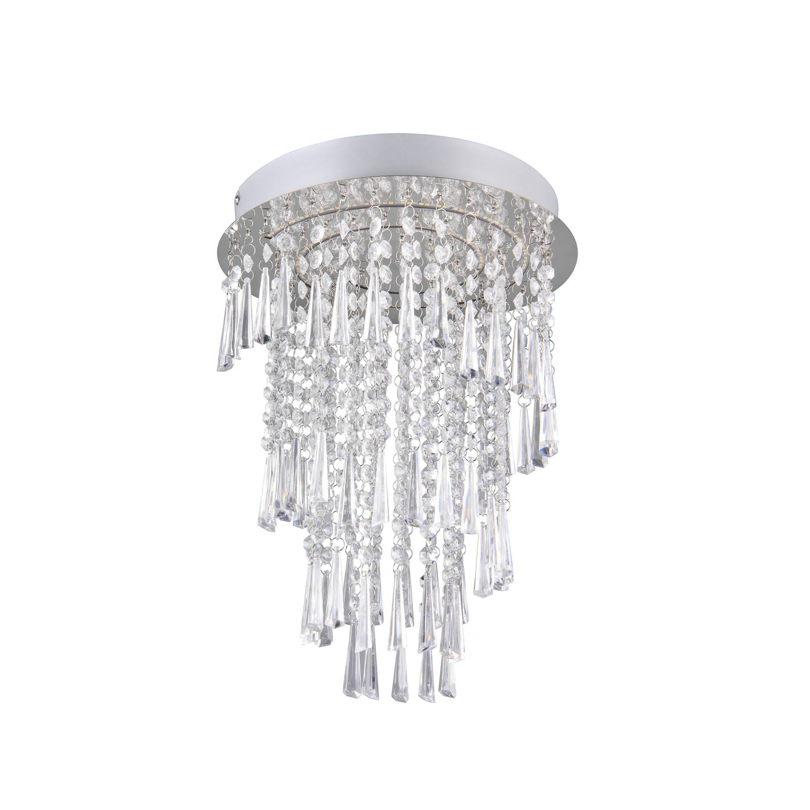 LED-Deckenlampe Pomp, Ø 30 cm, chrom, Acryl/Metall, CCT LED-Deckenlampe Pomp, Ø 30 cm, chrom, Acryl/Metall, CCT von Reality Leuchten