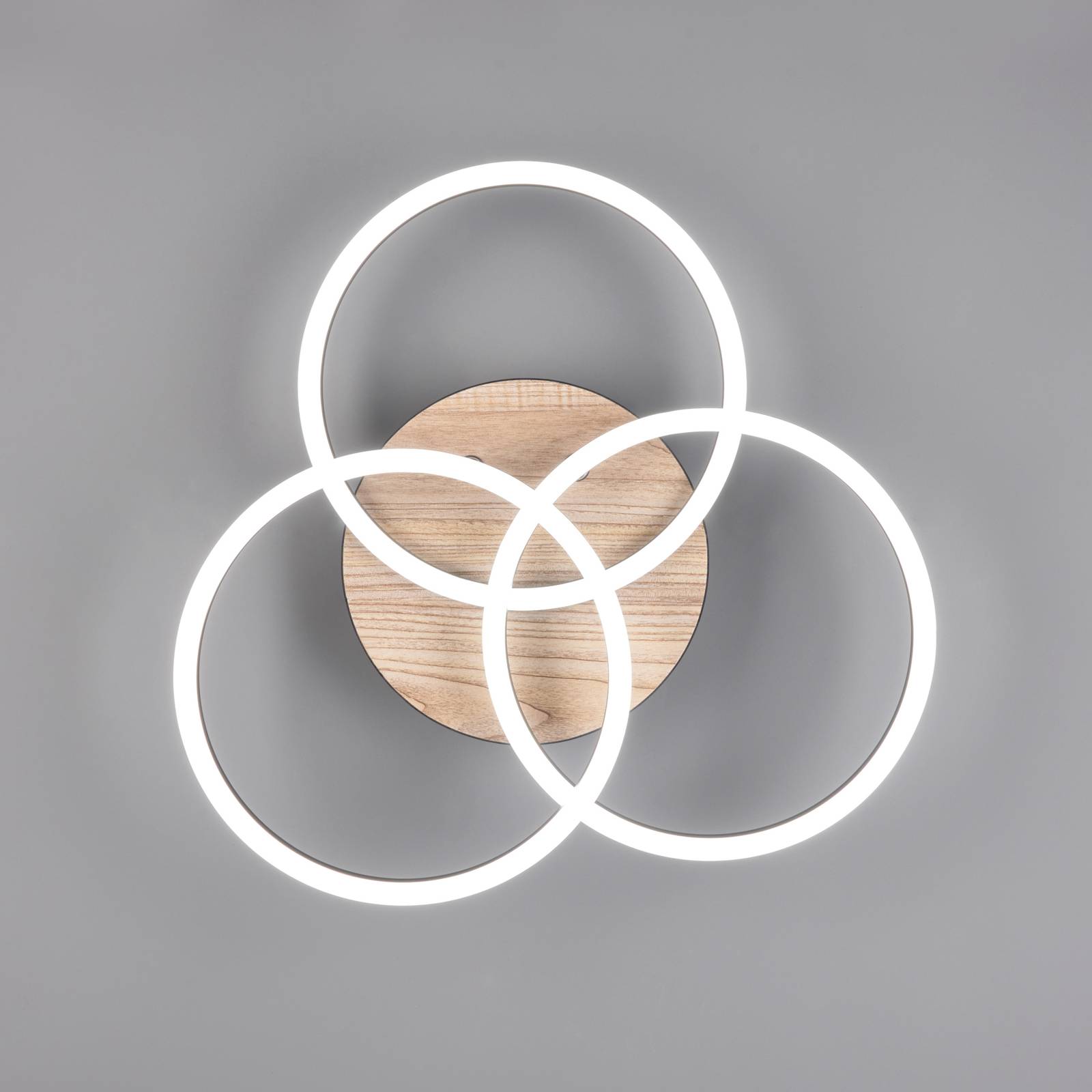 LED-Deckenleuchte Circle 3-flg. Fernbedienung Holz LED-Deckenleuchte Circle 3-flg. Fernbedienung Holz von Reality Leuchten