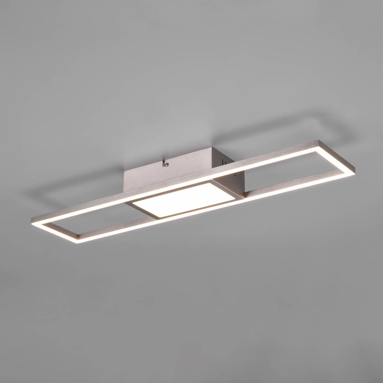 LED-Deckenleuchte Rigido Fernbedienung CCT nickel von Reality Leuchten