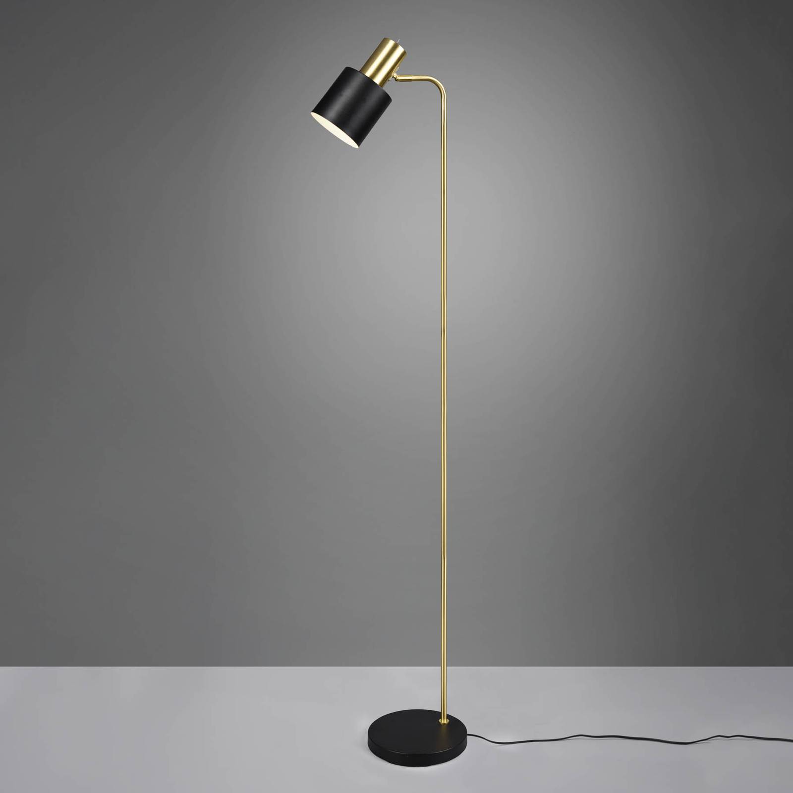 Stehleuchte Adam, einflammig, schwarz/gold Stehleuchte Adam, einflammig, schwarz/gold von Reality Leuchten