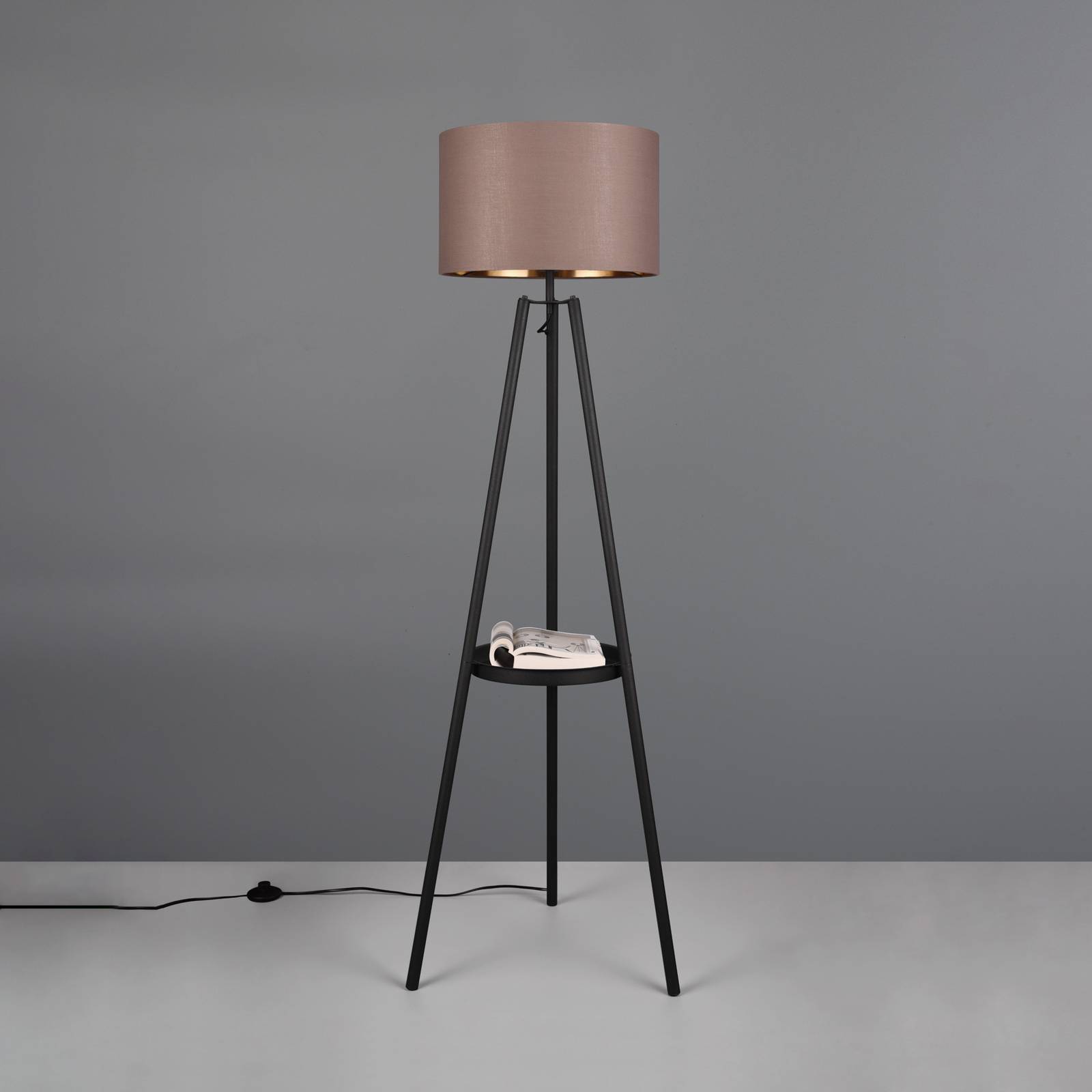 Stehleuchte Colette Dreibeinfuß, schwarz/taupe Stehleuchte Colette Dreibeinfuß, schwarz/taupe von Reality Leuchten