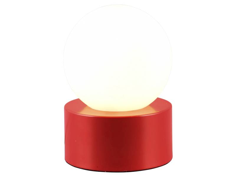 REALITY Tischleuchte Countess R59051010 rot, Glas weiß, E14 von Reality