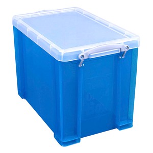 Really Useful Box Aufbewahrungsbox 19,0 l transparent, blau 39,5 x 25,5 x 29,0 cm von Really Useful Box