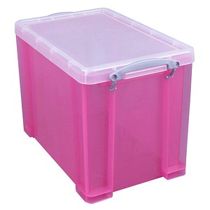 Really Useful Box Aufbewahrungsbox 19,0 l transparent, pink 39,5 x 25,5 x 29,0 cm von Really Useful Box