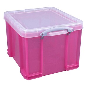 Really Useful Box Aufbewahrungsbox 35,0 l transparent, pink 48,0 x 39,0 x 31,0 cm von Really Useful Box