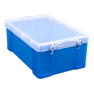 Really Useful Box Aufbewahrungsbox 9,0 l transparent, blau 39,5 x 25,5 x 15,5 cm von Really Useful Box