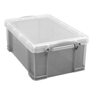 Really Useful Box Aufbewahrungsbox 9,0 l transparent, grau 39,5 x 25,5 x 15,5 cm von Really Useful Box