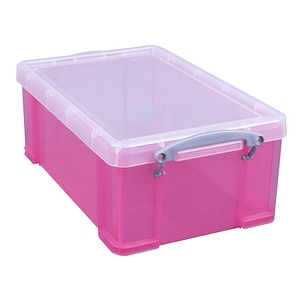 Really Useful Box Aufbewahrungsbox 9,0 l transparent, pink 39,5 x 25,5 x 15,5 cm von Really Useful Box