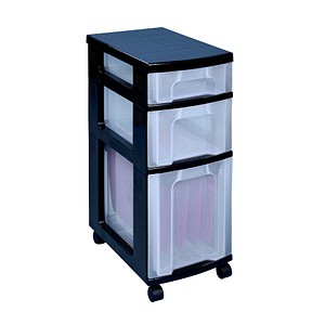 Really Useful Box Aufbewahrungsbox transparent, schwarz 30,0 x 42,0 x 69,0 cm von Really Useful Box