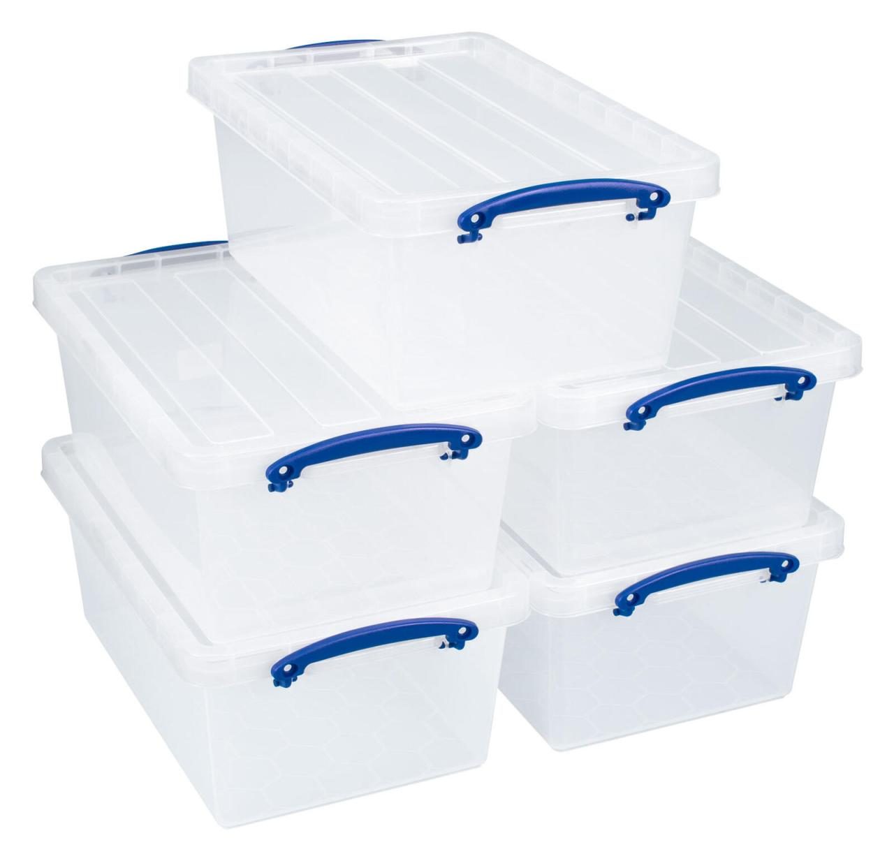 Really Useful Box Aufbewahrungsboxen 5x 10,2 l - 40,5 x 26,0 x 16,0 cm transp... Really Useful Box Aufbewahrungsboxen 5x 10,2 l - 40,5 x 26,0 x 16,0 cm transp... von Really Useful Box