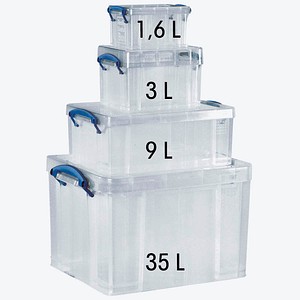 Really Useful Box Aufbewahrungsboxen-Set transparent von Really Useful Box