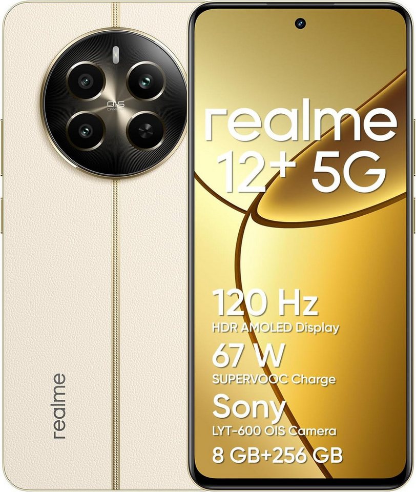 Realme 12+ 5G 8GB 256GB Navigator Beige Smartphone Realme 12+ 5G 8GB 256GB Navigator Beige Smartphone von Realme