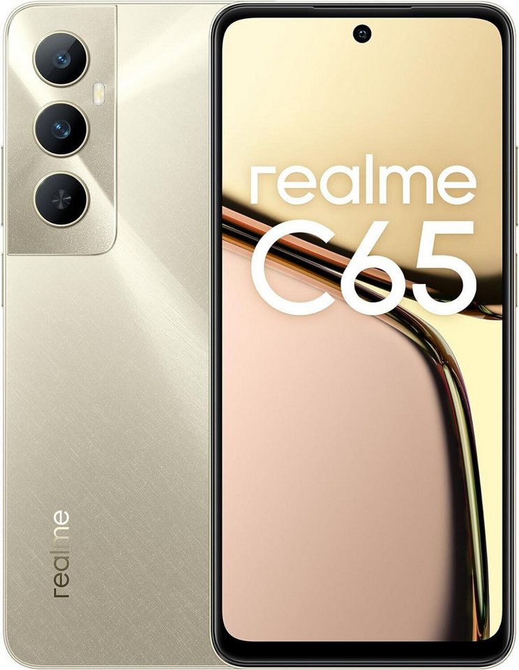 Realme REALME C65 DS 8GB RAM 256GB - Starlight Gold Smartphone (16,94 cm/6.67 Zoll, 50 MP Kamera) von Realme
