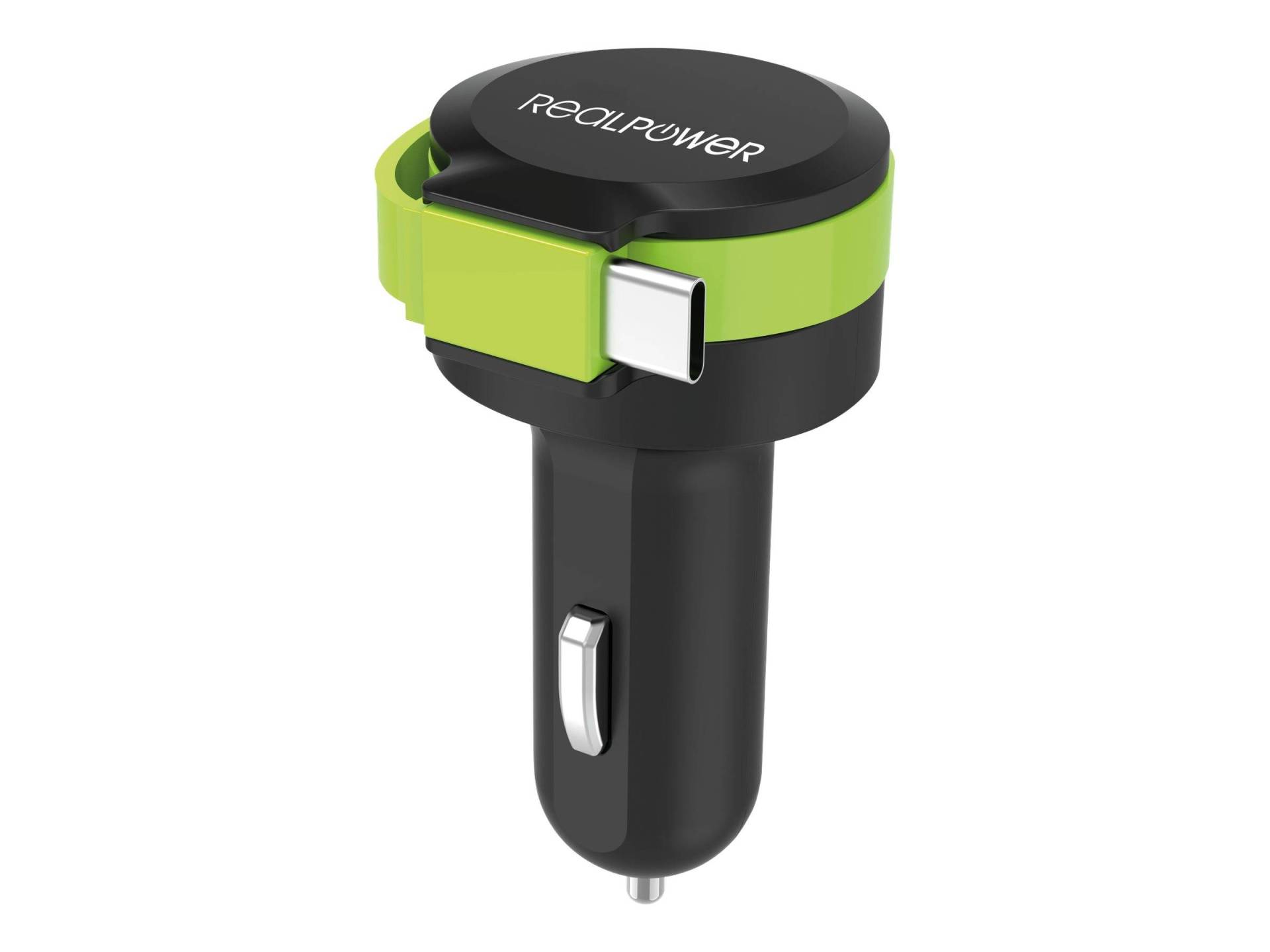 RealPower KFZ-Ladegerät Charger C 2400mA 1xUSB 1xUSB-C RealPower KFZ-Ladegerät Charger C 2400mA 1xUSB 1xUSB-C von Realpower