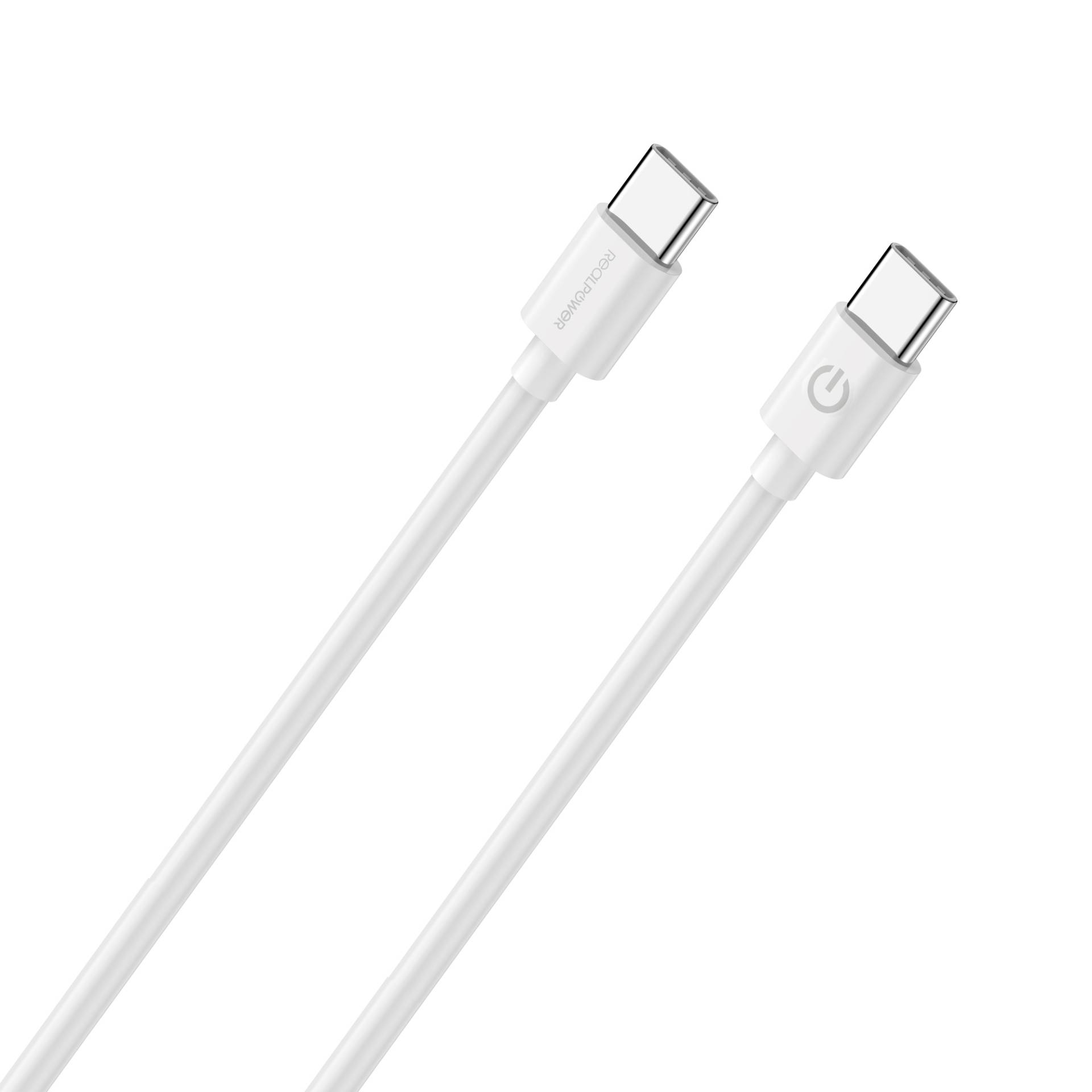 RealPower Lade/Datenkabel USB-C auf USB-C 1m weiß 3A RealPower Lade/Datenkabel USB-C auf USB-C 1m weiß 3A von Realpower