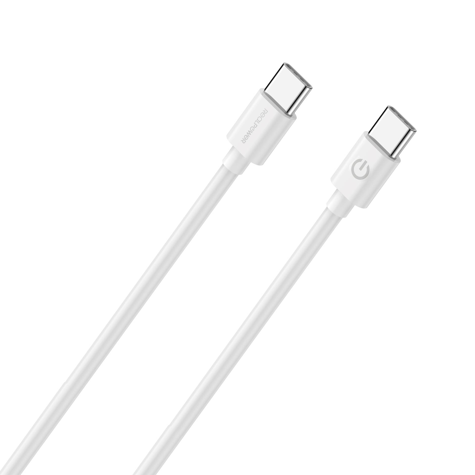 RealPower Lade/Datenkabel USB-C auf USB-C 2m weiß 3A RealPower Lade/Datenkabel USB-C auf USB-C 2m weiß 3A von Realpower
