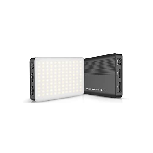 RealPower LightsOn Kamera Video Licht, Eingebaute Wiederaufladbare Batterien 3200K-6500K Dimmbar und Ultradünne Videoleuchte mit Halterung 6 Farbfilter für Social Media Streaming Interview Porträt RealPower LightsOn Kamera Video Licht, Eingebaute Wiederaufladbare Batterien 3200K-6500K Dimmbar und Ultradünne Videoleuchte mit Halterung 6 Farbfilter für Social Media Streaming Interview Porträt von Realpower