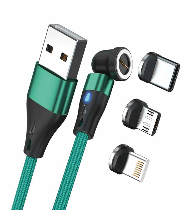 RealPower Magnetic cable 3 Amp,2m,grün mit Adaptern RealPower Magnetic cable 3 Amp,2m,grün mit Adaptern von Realpower