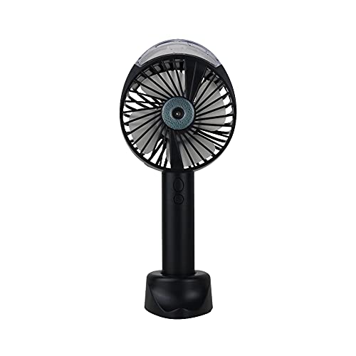 RealPower Mobile Fan Spray Akku Handventilator mit Wasserkühlung - Tragbarer Elektrischer Mini Lüfter mit USB Ventilator leise batteriebetrieben 1200mAh Aufladbare Batterie - Schwarz von Realpower