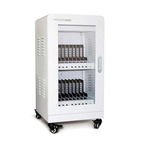 RealPower Power Station 20 Port Ladestation/Ladeschrank 480W von Realpower