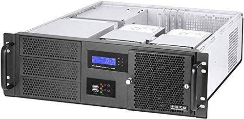 RealPower RPS19-G3380 - 48,3 cm (19 Zoll) Server-Gehäuse ohne Netzteil (ATX, LCD-Display, 2X 5,25 Externe, 3X 3,5 interne, 2X USB 3.0) schwarz von Realpower