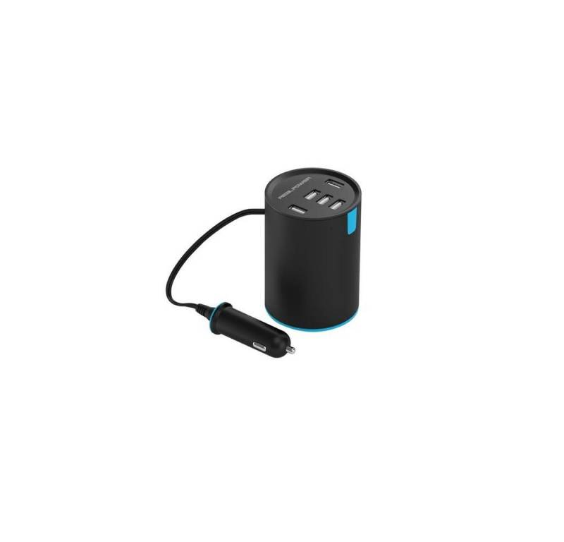Realpower Car Charger Tube 5 USB-Ladegerät (5 Port USB Ladestation für Getränkehalter im KFZ) von Realpower