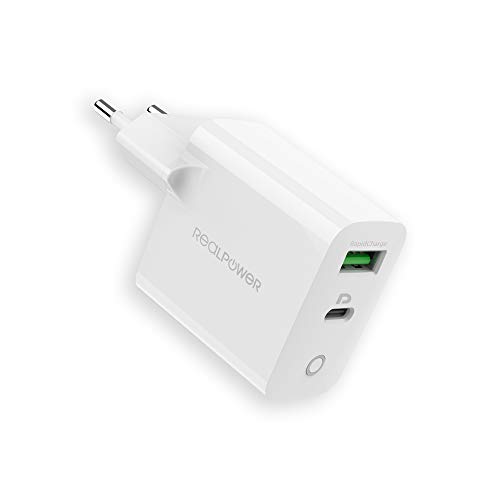 Realpower PC-65 USB C Ladegerät 65W Power Delivery, USB-C Netzteil mit Rapid Charge & GaN Tech, USB C PD Ladegerät für 13''MacBook Pro, iPhone 13 Pro, AirPods Pro, Google Pixel, iPad, Nintendo Realpower PC-65 USB C Ladegerät 65W Power Delivery, USB-C Netzteil mit Rapid Charge & GaN Tech, USB C PD Ladegerät für 13''MacBook Pro, iPhone 13 Pro, AirPods Pro, Google Pixel, iPad, Nintendo von Realpower