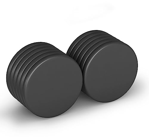 Realth Neodym Magnete Scheibe mit Epoxidbeschichteter Schwarzer 30mm*3mm 12 Stück für Kühlschrank Büro Wissenschaft Projekt und Handwerk (MDB300312) von Realth