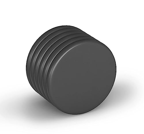 Realth Neodym Magnete Scheibe mit Epoxidbeschichteter Schwarzer 30mm*3mm 6 Stück für Kühlschrank Büro Wissenschaft Projekt und Handwerk (MDB300306) von Realth